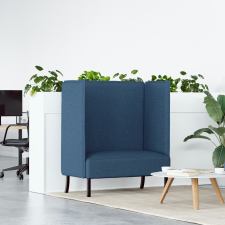 vidaXL magas háttámlás kanapé kék 109x56x121 cm szövet bútor