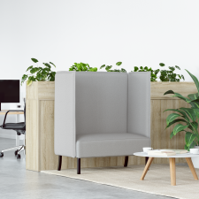 vidaXL Magas háttámlás kanapé Világosszürke 109x56x121 cm Szövet bútor