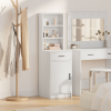 vidaXL Magas tárolószekrény, fehér, 40x41x135 cm, MDF