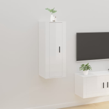 vidaXL magasfényű fehér fali TV-szekrény 40x34,5x100 cm bútor