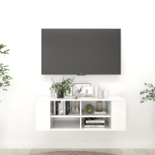 vidaXL magasfényű fehér falra szerelhető TV-szekrény 102 x 35 x 35 cm bútor