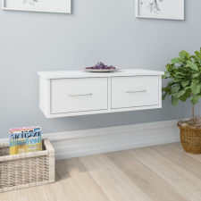 vidaXL magasfényű fehér forgácslap fali polc 60 x 26 x 18,5 cm bútor
