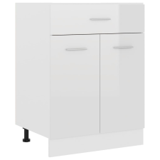 vidaXL magasfényű fehér forgácslap fiókos alsószekrény 60x46x81,5 cm bútor