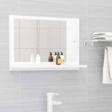 vidaXL magasfényű fehér forgácslap fürdőszobai tükör 60 x 10,5 x 37 cm fürdőszoba bútor