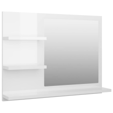 vidaXL magasfényű fehér forgácslap fürdőszobai tükör 60 x 10,5 x 45 cm (805012) fürdőszoba bútor