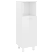 vidaXL magasfényű fehér forgácslap fürdőszobaszekrény 30 x 30 x 95 cm (802621) bútor