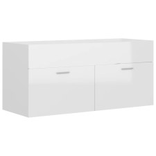vidaXL magasfényű fehér forgácslap mosdószekrény 100 x 38,5 x 46 cm (804680) bútor