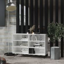 vidaXL magasfényű fehér forgácslap tálalószekrény 103,5 x 35 x 70 cm bútor