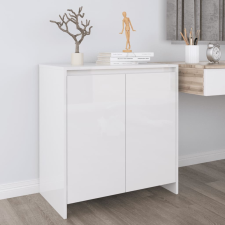 vidaXL magasfényű fehér forgácslap tálalószekrény 70 x 40 x 73,5 cm bútor