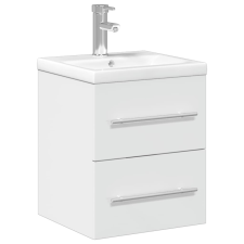 vidaXL magasfényű fehér fürdőszobai mosdószekrény mosdókagylóval (3278761) fürdőszoba bútor