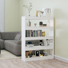 vidaXL magasfényű fehér könyvszekrény/térelválasztó 100 x 30 x 135 cm bútor