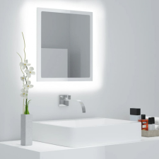 vidaXL magasfényű fehér LED-es fürdőszobai tükör 40 x 8,5 x 37 cm fürdőszoba kiegészítő