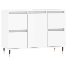 vidaXL magasfényű fehér műfa fürdőszobaszekrény 80 x 33 x 60 cm (831646) fürdőszoba bútor