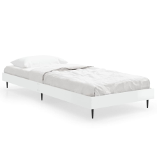 vidaXL magasfényű fehér szerelt fa ágykeret 75x190 cm (832311) ágy és ágykellék