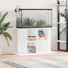 vidaXL Magasfényű fehér szerelt fa akváriumi állvány 100x40x60 cm halfelszerelések