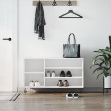 vidaXL magasfényű fehér szerelt fa cipősszekrény 102x36x60 cm bútor