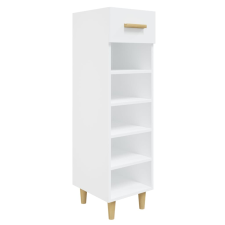 vidaXL magasfényű fehér szerelt fa cipőszekrény 30x35x105 cm (812804) bútor