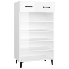 vidaXL magasfényű fehér szerelt fa cipőszekrény 60 x 35 x 105 cm (812795) bútor