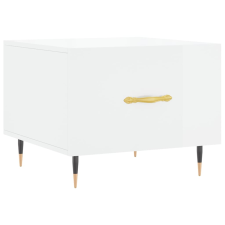 vidaXL magasfényű fehér szerelt fa dohányzóasztal 50 x 50 x 40 cm (829352) bútor