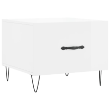 vidaXL magasfényű fehér szerelt fa dohányzóasztal 50 x 50 x 40 cm (829384) bútor