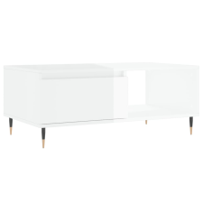 vidaXL magasfényű fehér szerelt fa dohányzóasztal 90 x 50 x 36,5 cm (830558) bútor