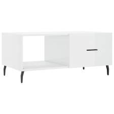 vidaXL magasfényű fehér szerelt fa dohányzóasztal 90 x 50 x 40 cm (829230) bútor