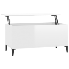 vidaXL magasfényű fehér szerelt fa dohányzóasztal 90x44,5x45 cm (819590) bútor