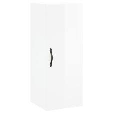 vidaXL magasfényű fehér szerelt fa fali szekrény 34,5x34x90 cm (834996) bútor