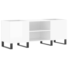 vidaXL magasfényű fehér szerelt fa hanglemezszekrény 121x38x48 cm (831686) bútor