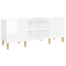 vidaXL magasfényű fehér szerelt fa hanglemezszekrény 121x38x48 cm (831927) bútor