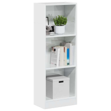 vidaXL magasfényű fehér szerelt fa könyvespolc 40 x 24 x 109 cm bútor