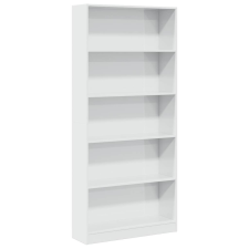 vidaXL magasfényű fehér szerelt fa könyvespolc 80 x 24 x 176 cm (858308) bútor