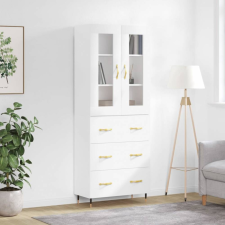 vidaXL magasfényű fehér szerelt fa magasszekrény 69,5 x 34 x 180 cm bútor