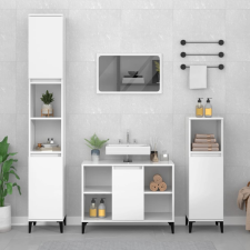 vidaXL magasfényű fehér szerelt fa mosdószekrény 80 x 33 x 60 cm fürdőszoba bútor