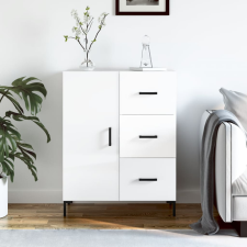 vidaXL magasfényű fehér szerelt fa tálalószekrény 69,5 x 34 x 90 cm bútor