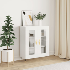 vidaXL magasfényű fehér szerelt fa tálalószekrény 69,5 x 34 x 90 cm bútor