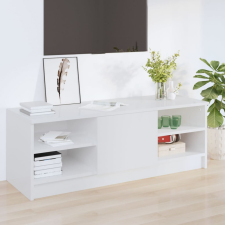 vidaXL Magasfényű fehér szerelt fa TV-szekrény 102 x 35,5 x 36,5 cm bútor