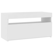 vidaXL magasfényű fehér TV-szekrény LED-világítással 75x35x40 cm (804403) bútor