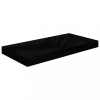 vidaXL magasfényű fekete MDF fali polc 50 x 23 x 3,8 cm