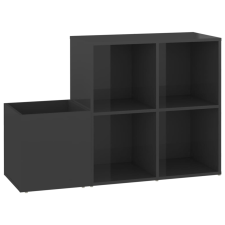vidaXL magasfényű szürke előszobai cipősszekrény 105 x 35,5 x 70 cm (808259) bútor