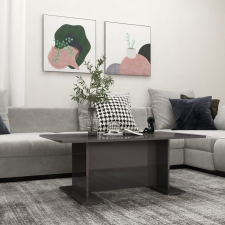 vidaXL magasfényű szürke forgácslap dohányzóasztal 103,5 x 60 x 40 cm bútor