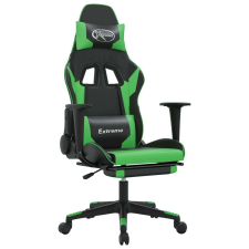 vidaXL masszázsfunkciós Gamer szék #fekete-zöld forgószék