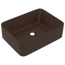vidaXL matt sötétbarna kerámia luxus mosdókagyló 41x30x12 cm (147050) szaniter