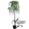 vidaXL Mesterséges Lila Akác Edény 120 cm