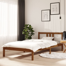 vidaXL méz-barna tömör fa ágykeret 100 x 200 cm ágy és ágykellék