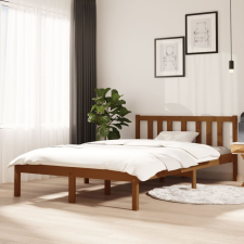 vidaXL mézbarna tömör fa ágykeret 120 x 200 cm ágy és ágykellék