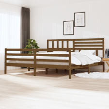 vidaXL mézbarna tömör fa ágykeret 200 x 200 cm ágy és ágykellék