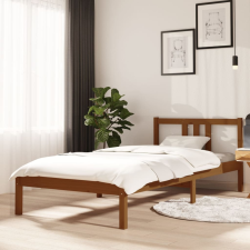 vidaXL mézbarna tömör fa ágykeret 90 x 200 cm ágy és ágykellék