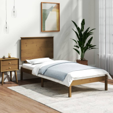 vidaXL mézbarna tömör fenyőfa ágykeret 100 x 200 cm ágy és ágykellék