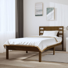 vidaXL Mézbarna tömör fenyőfa ágykeret 100 x 200 cm ágy és ágykellék